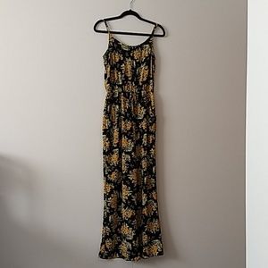 Women's Black Floral Jumpsuit